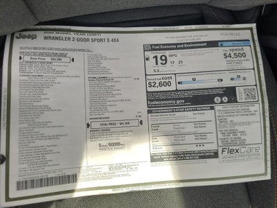 2026 Jeep Wrangler WRANGLER 2-DOOR SPORT S