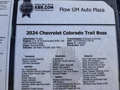 2024 Chevrolet Colorado 4WD Trail Boss