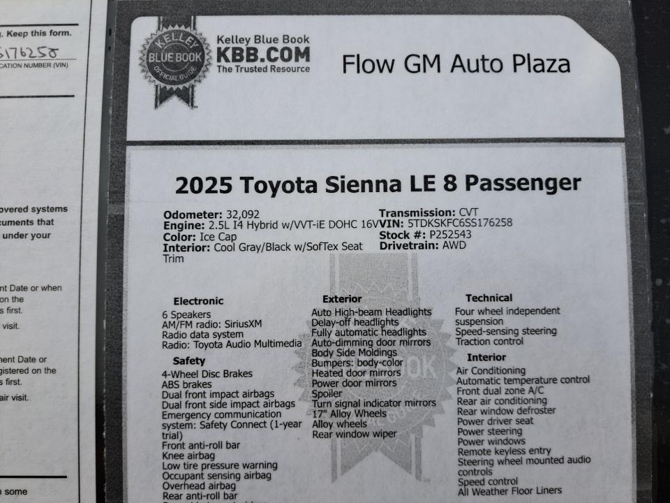 2025 Toyota Sienna LE