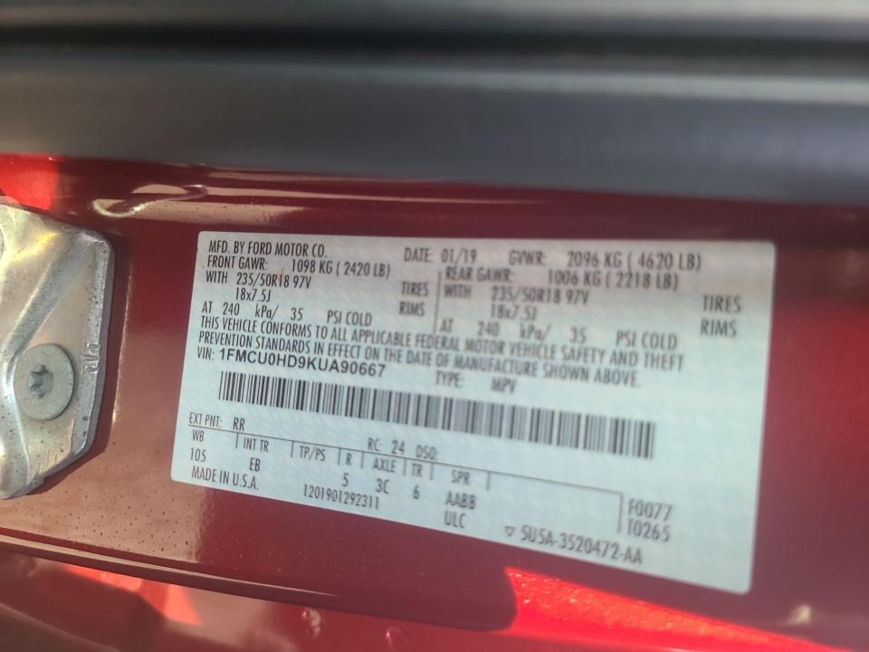 2019 Ford Escape SEL
